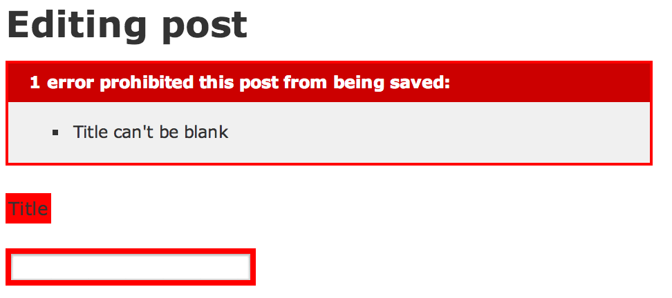 Rails validation error